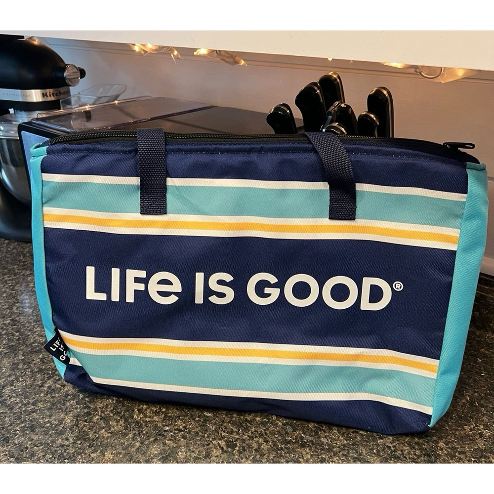 LIFE IS GOOD INSULATED LUNCH/BEACH BAG COOLER